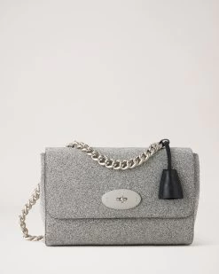 Medium Top Handle Lily Silver