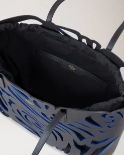 Bayswater Tote Black & Pigment Blue -Fashion Bag Store G HH9065 586Z773 4