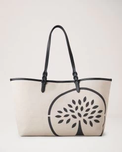 Canvas Tote Black & Ecru
