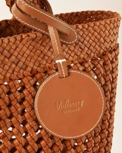 Small Woven Leather Tote Mandarin Orange -Fashion Bag Store G HH9206 000N659 5