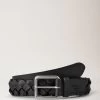 Heritage Braided Belt Black -Fashion Bag Store G MM6396 657A100