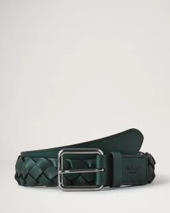 Heritage Braided Belt Mulberry Green
