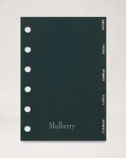 Pocket Book Contacts Dividers Mulberry Green