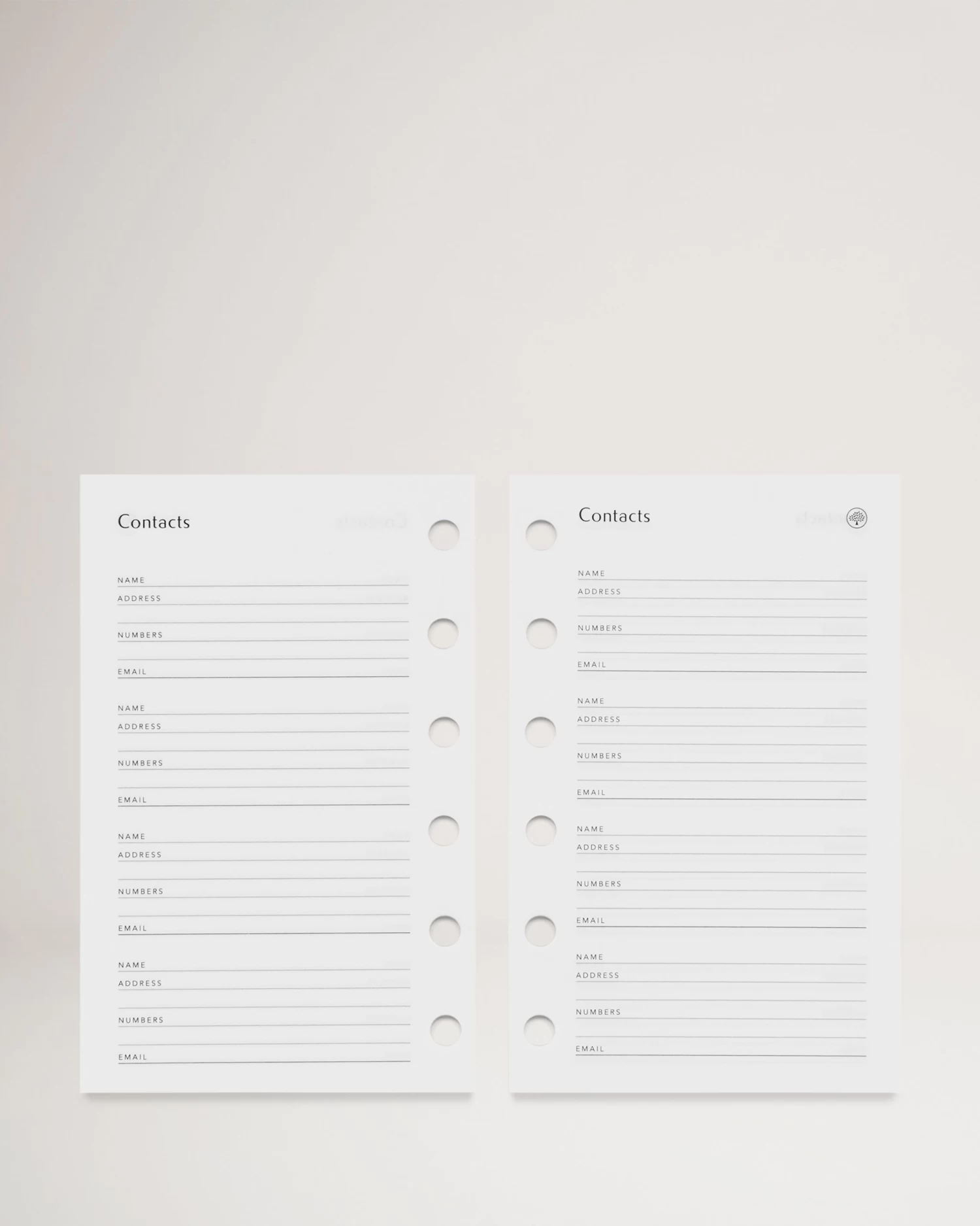 Pocket Book Contacts Dividers White 4 Pocket Book Contacts Dividers White - Image 2