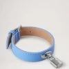 Padlock Leather Bracelet Cornflower Blue -Fashion Bag Store G QB2361 205U141