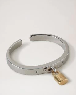 Padlock Metal Bracelet Silver