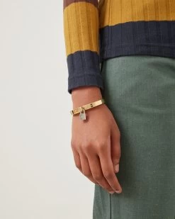 Padlock Metal Bracelet Gold -Fashion Bag Store G QB2374 000P140 3