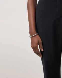 Iris Leather Bracelet Ebony & White 7 Iris Leather Bracelet Ebony & White -Fashion Bag Store G QB2375 657A926 3