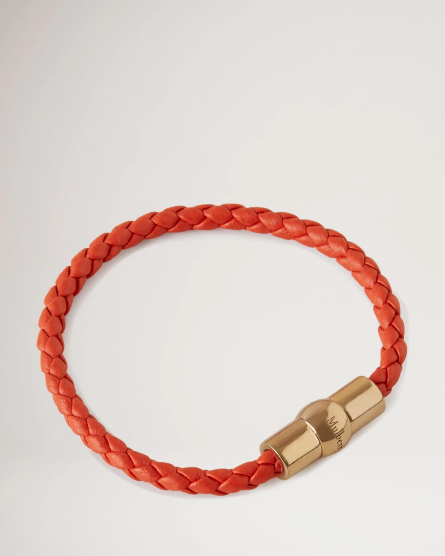 Iris Leather Bracelet Coral Orange 3 Iris Leather Bracelet Coral Orange