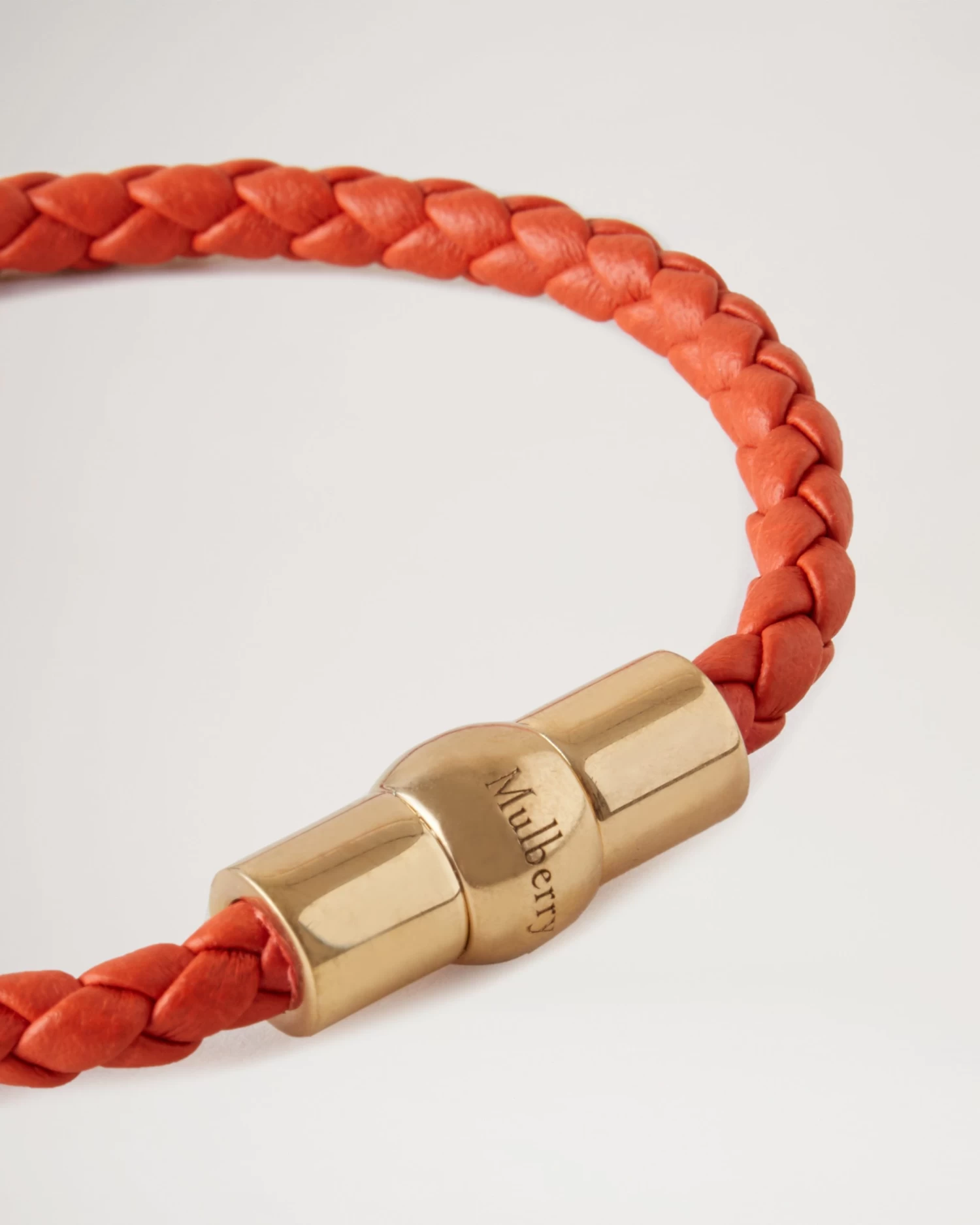 Iris Leather Bracelet Coral Orange 4 Iris Leather Bracelet Coral Orange - Image 2