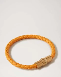Iris Leather Bracelet Double Yellow