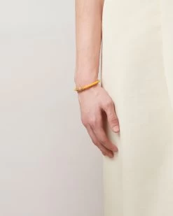 Iris Leather Bracelet Double Yellow -Fashion Bag Store G QB2375 736P677 3