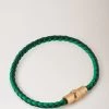 Iris Leather Bracelet Lawn Green & Mulberry Green -Fashion Bag Store G QB2375 736Q707