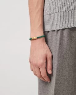 Iris Leather Bracelet Lawn Green & Mulberry Green -Fashion Bag Store G QB2375 736Q707 3