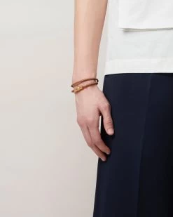 Iris Double Leather Bracelet Teak 7 Iris Double Leather Bracelet Teak -Fashion Bag Store G QB2384 558F180 3