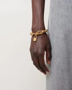 Lily Leather Chain Bracelet Maple Leather -Fashion Bag Store G QB2385 000E631 3