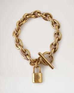 Lily Leather Chain Bracelet Maple Chain