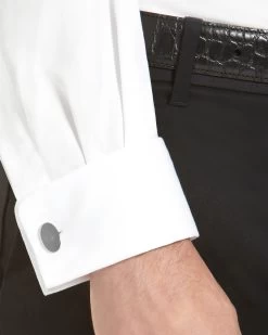 Oval Reversible Cufflinks Silver -Fashion Bag Store G QC1312 160D130 2