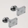 Rectangular Plaque Cufflinks Silver 2 Rectangular Plaque Cufflinks Silver -Fashion Bag Store G QC1872 160D130