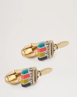 Paul Smith Men's Cufflinks Multicolour Paint