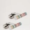 Paul Smith Men's Cufflinks Multicolour Stripe -Fashion Bag Store G QC2270 000Z501