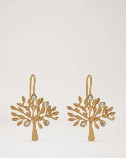 Mulberry Tree Dropped Earrings Brass