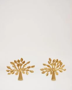 Mulberry Tree Earrings Brass