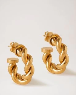 Twist Small Hoop Earrings Gold