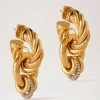 Twist Multi-hoops Earring Gold & Crystal -Fashion Bag Store G QE2364 000Z960