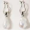 Amberley Baroque Pearl Earrings Silver