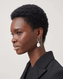 Amberley Baroque Resin Earrings White -Fashion Bag Store G QE2382 000W100 3