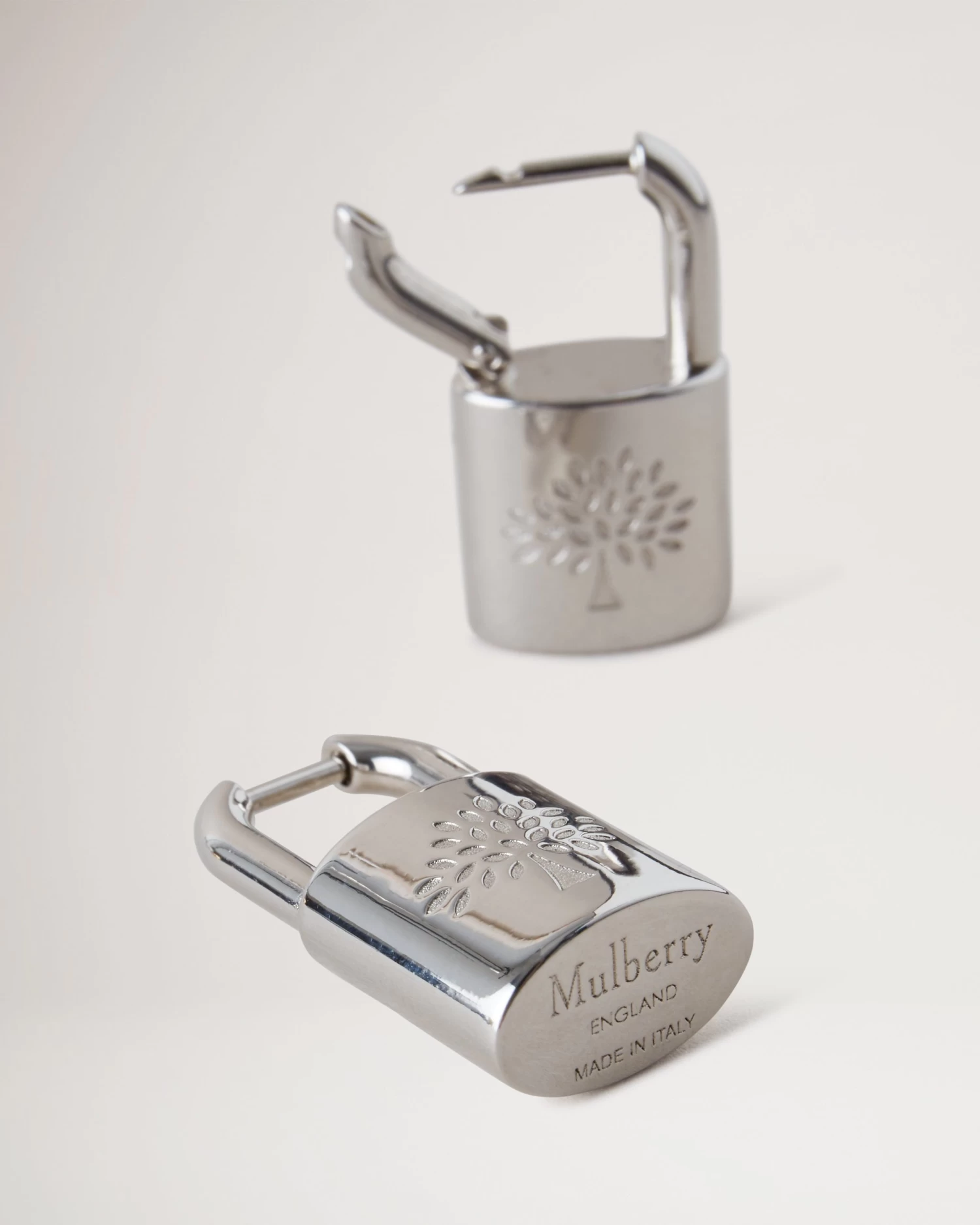 Padlock Hoop Earrings Silver 4 Padlock Hoop Earrings Silver - Image 2