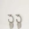 Bayswater Hoop Earrings Silver -Fashion Bag Store G QE2392 000D130