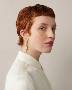 Softie Dropped Earrings Gold 7 Softie Dropped Earrings Gold -Fashion Bag Store G QE2393 000P140 3