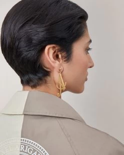 Axel Arigato For Mulberry Earrings Gold -Fashion Bag Store G QE2396 000P140 3