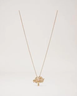 Mulberry Tree Necklace Brass