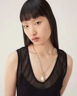 Amberley Baroque Pearl Necklace Silver -Fashion Bag Store G QN2329 000D130 3