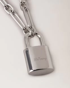 Padlock Necklace Silver -Fashion Bag Store G QN2332 000D130 3