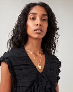 Padlock Necklace Gold -Fashion Bag Store G QN2332 000P140 3