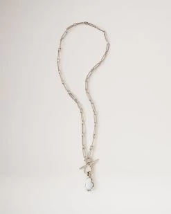 Amberley Baroque Resin Necklace White