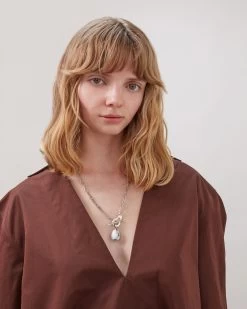 Amberley Baroque Resin Necklace White -Fashion Bag Store G QN2339 000W100 3