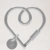 Looped Heart Keyring Silver -Fashion Bag Store G RK5122 000D111