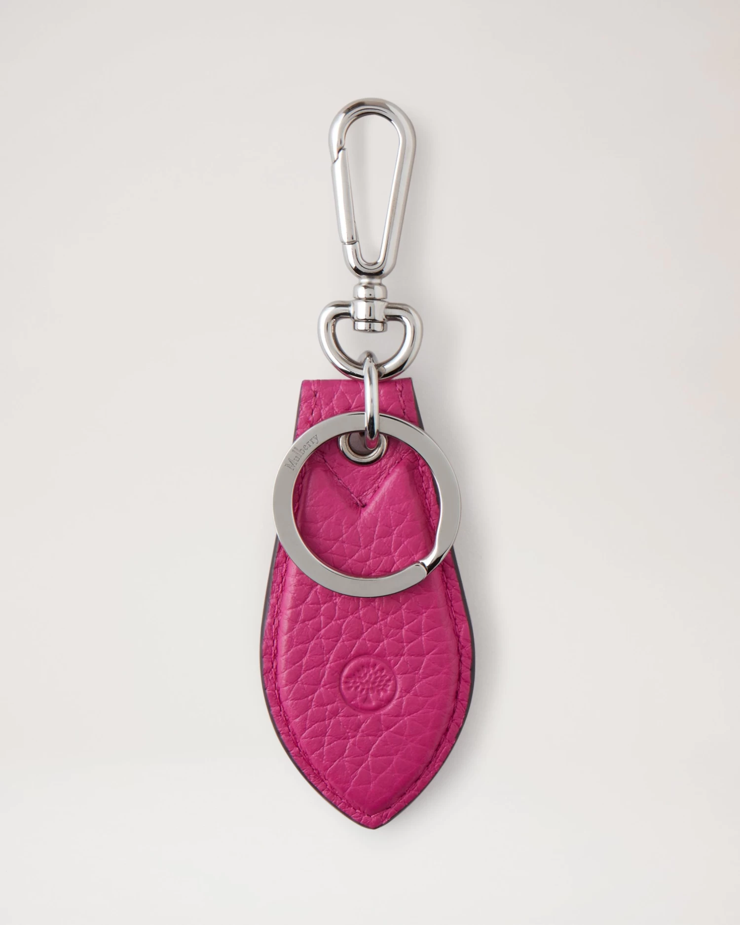 Leather Tab Keyring Mulberry Pink 4 Leather Tab Keyring Mulberry Pink - Image 2