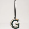 Bi-Colour Leather Keyring - G Mulberry Green & Chalk -Fashion Bag Store G RK5461 657Z948