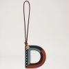 Tri-Colour Leather Keyring - D Black -Fashion Bag Store G RK5474 657A100