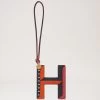 Tri-Colour Leather Keyring - H Midnight 2 Tri-Colour Leather Keyring - H Midnight -Fashion Bag Store G RK5478 657U135