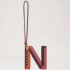 Tri-Colour Leather Keyring - N Midnight 2 Tri-Colour Leather Keyring - N Midnight -Fashion Bag Store G RK5481 657U135