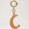 Enamel Keyring - C Tangerine Orange 2 Enamel Keyring - C Tangerine Orange -Fashion Bag Store G RK5486 000N657