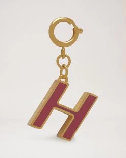 Enamel Keyring - H Red Berry