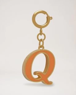 Enamel Keyring - Q Tangerine Orange